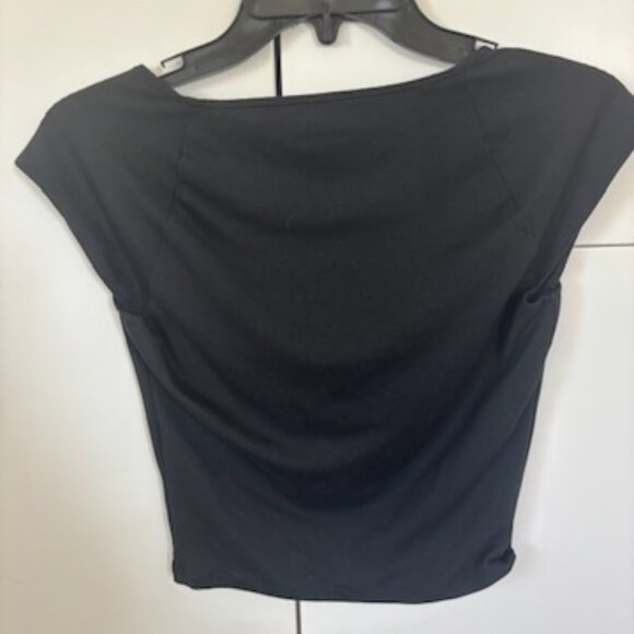 Hollister Super Soft Sweetheart Neckline Black Tee Size Small - Picture 3 of 3